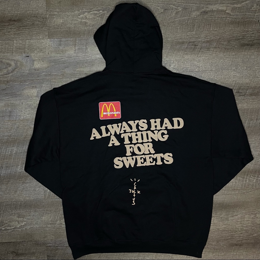 Cactus Jack Travis Scott McDonald’s Hoodie Black Medium